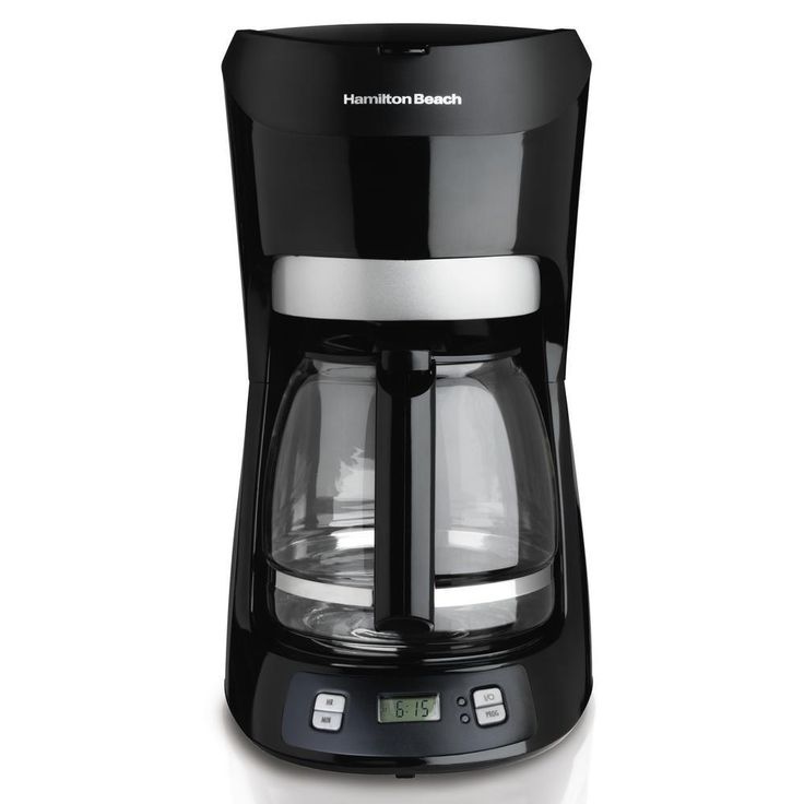 12-Cup Black with Digital Clock Drip Coffeemaker with Digital Clock
