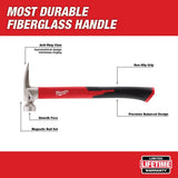 19 oz. Smooth Face Poly/Fiberglass Handle Hammer with Hammer Loop - Super Arbor