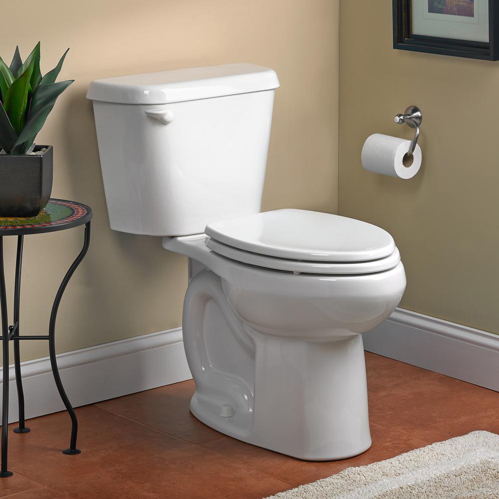 Colony 10 in. Rough-In 2-Piece 1.28 GPF Single Flush Elongated Toilet in White, Seat Not Included - Super Arbor