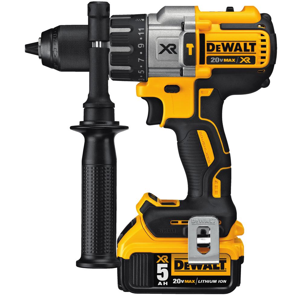 20-Volt MAX XR Lithium-Ion 1/2 in. Premium Cordless Brushless Hammer Drill (Tool-Only) with XR 5Ah Battery Pack