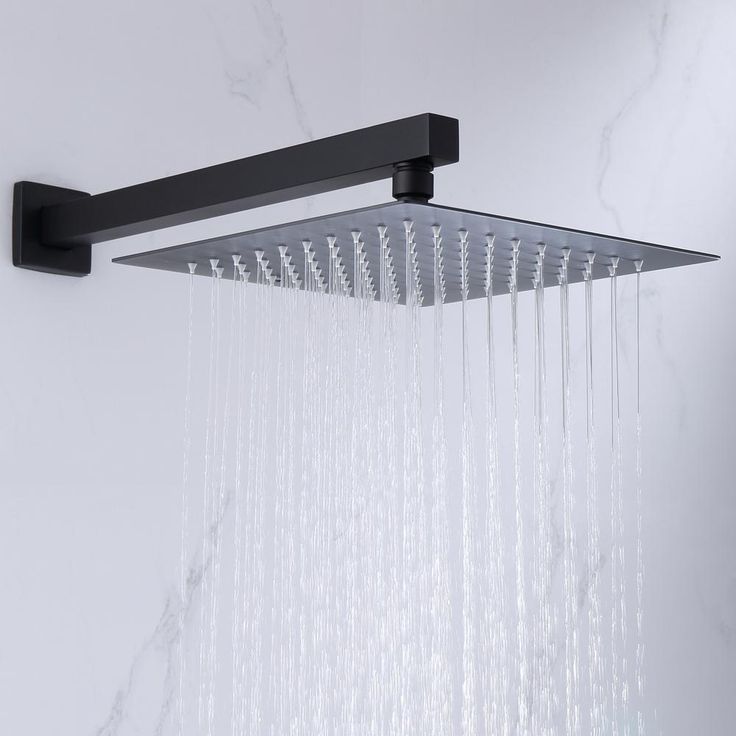 1-spray 10 in. High PressureDual Shower Head and Handheld Shower Head in Matte Black