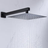 1-spray 10 in. High PressureDual Shower Head and Handheld Shower Head in Matte Black