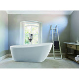 Bourges 55 in. Acrylic Flatbottom Bathtub in White - Super Arbor