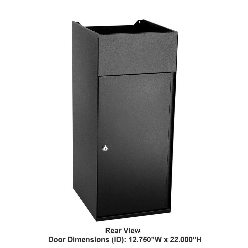 Wall-Mount Delivery Bottom Hold Vault Mailbox, Black - Super Arbor