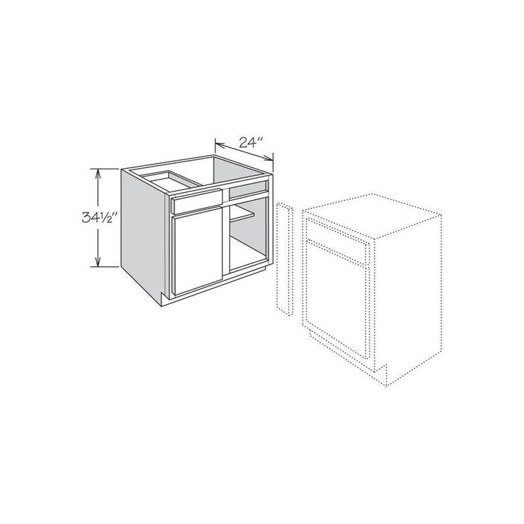 allen + roth Aveley 33-in W x 34.5-in H x 24-in D Linen Maple Blind Door and Drawer Base Semi-Custom Cabinet