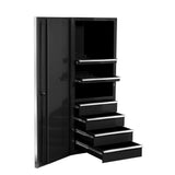 24 in. 4-Drawer 2-Shelf Professional Side Tool Chest in Black - Super Arbor