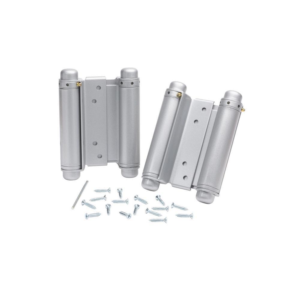 5 in. Double Acting Spring Hinge in Galvan Neal (Set of 2) - Super Arbor