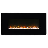 Winslow 35 in. Wall-Mount/Tabletop Linear Electric Fireplace in Black - Super Arbor
