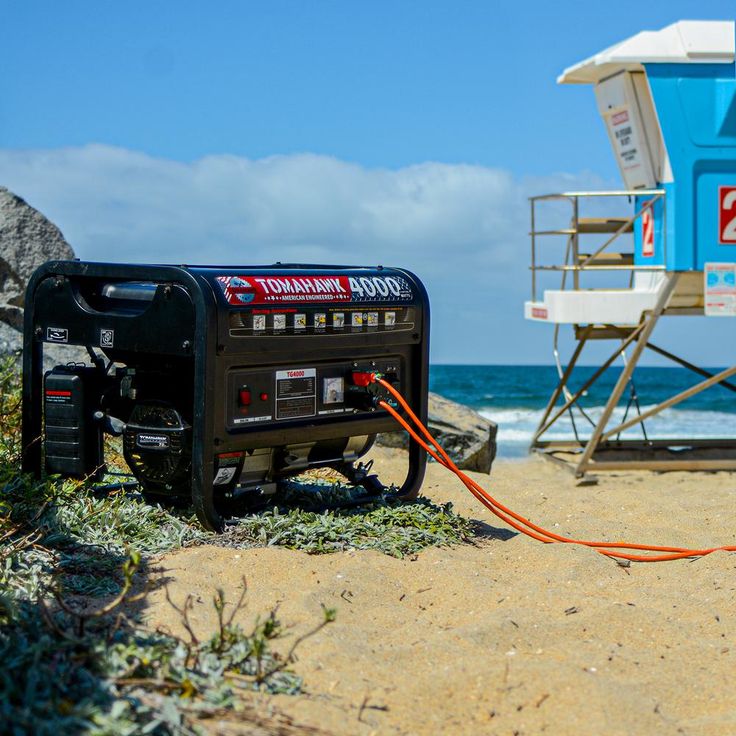 Tomahawk Power 4000-Watt Gas Powered Recoil Start Portable Generator with 7 HP Engine