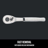 CRAFTSMAN 72-Teeth 3/8-in Drive Quick-Release Flexible Head Ratchet