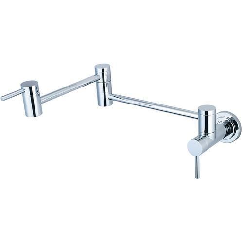 Pioneer Industries Motegi Polished Chrome 2-Handle Wall-Mount Pot Filler Handle Kitchen Faucet