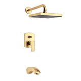 Lady 2-Handle 1-Spray Tub and Shower Faucet with 8 in. Rain Shower Head in Brushed Nickel (Valve Included) - Super Arbor