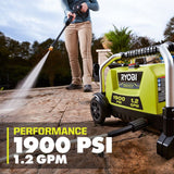 RYOBI 1900 PSI 1.2 GPM Cold Water Electric Pressure Washer