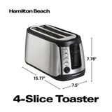 4-Slice Black Long Slot Toaster