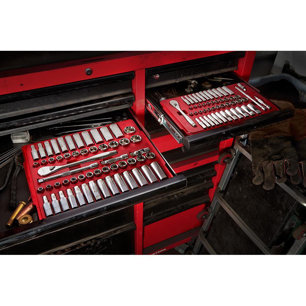 3/8 in. and 1/4 in. Drive SAE/Metric Ratchet and Socket Mechanics Tool Set (106-Piece) - Super Arbor