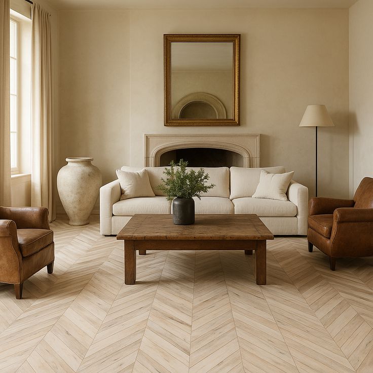 Chevron Navarra Maple 22 MIL x 12 in. W x 28 in. L Click Lock Waterproof Luxury Vinyl Plank Flooring (18.9 sq. ft./Case)