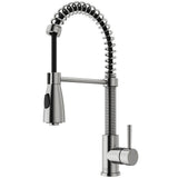 Brant Single-Handle Pull-Down Sprayer Kitchen Faucet in Matte Gold - Super Arbor