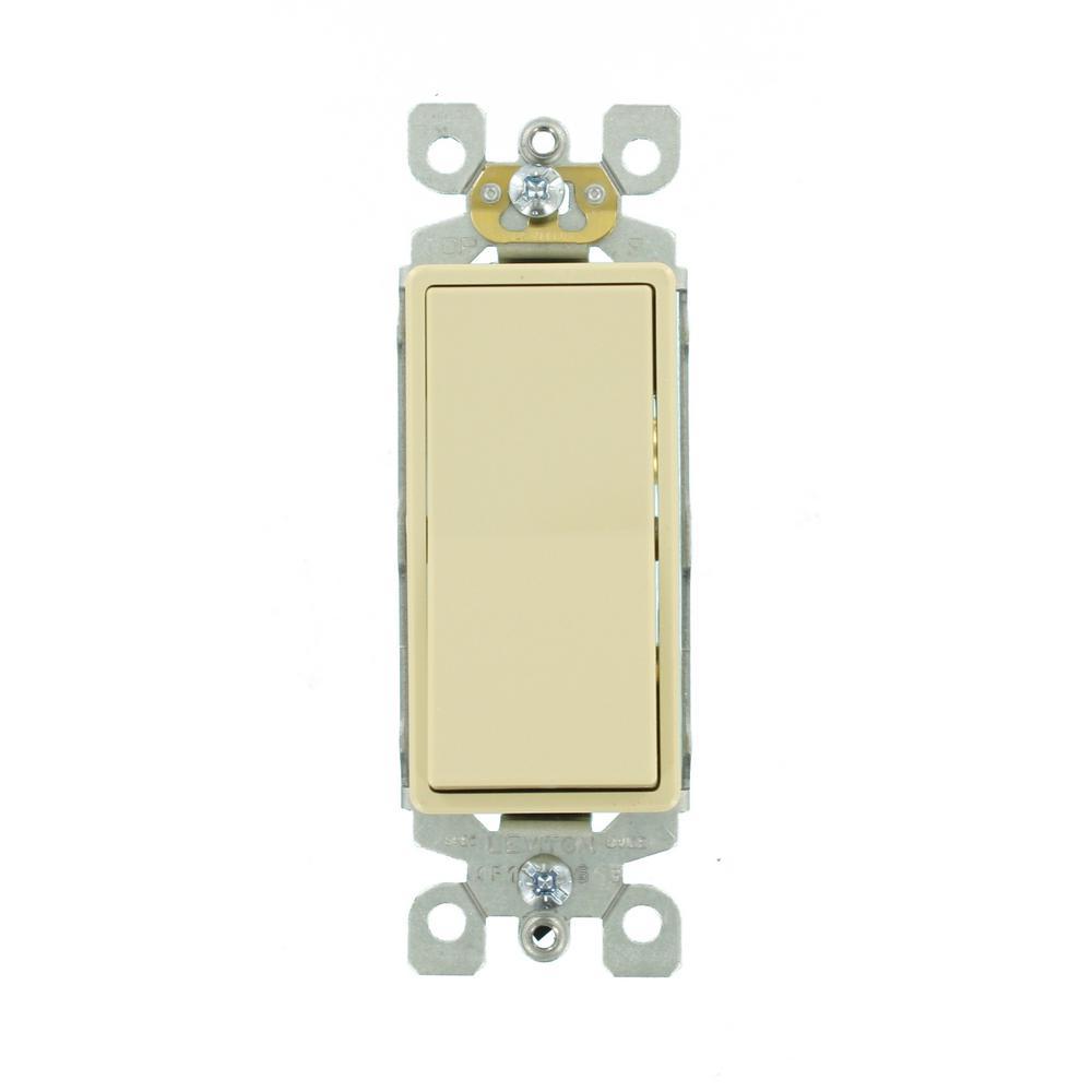 Decora 15 Amp Single Pole Rocker AC Quiet Light Switch, White (10-Pack) - Super Arbor