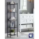 Slat Style 14 in. W x 11 in. D x 58.5 in. H Towel Tower in Bronze - Super Arbor