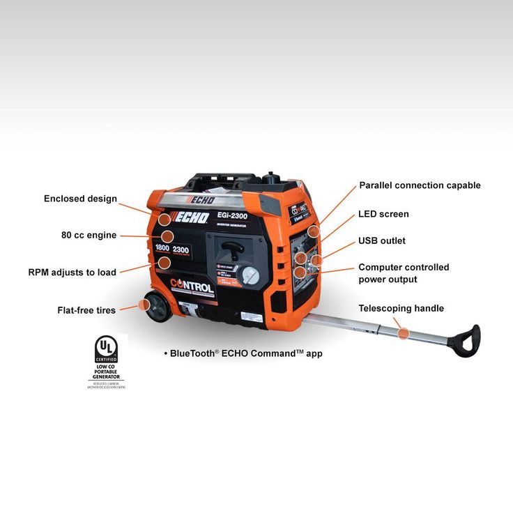 ECHO 2300-Watt Recoil Start Gas Powered Inverter Generator