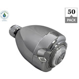 Earth 3-Spray 2.7 in. Single Wall Mount Fixed 1.25 GPM Shower Head in Chrome (50-Pack) - Super Arbor