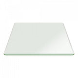 32 in. Clear Square Glass Table Top 1/2 in. Thick Bevel Polish Tempered Radius Corners - Super Arbor