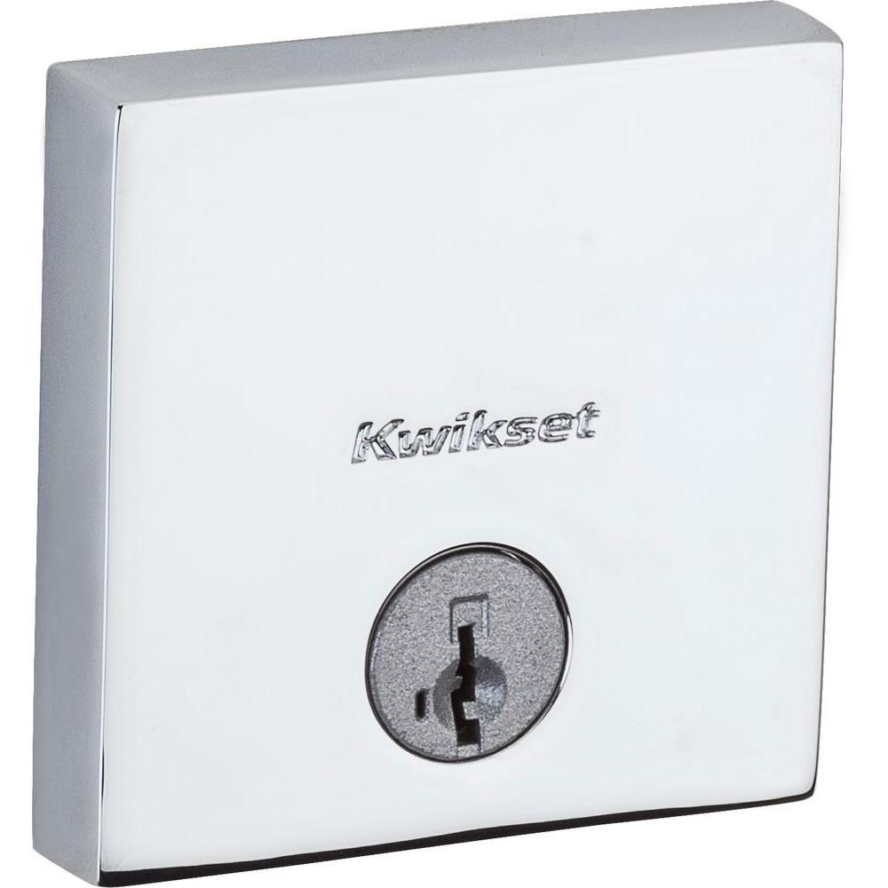 Downtown Satin Nickel Single Cylinder Deadbolt featuring SmartKey Security with Microban Antimicrobial Technology - Super Arbor