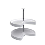 Rev-A-Shelf 24 in White Polymer Kidney Lazy Susans 2-Shelf