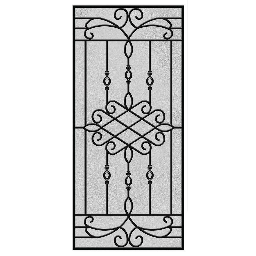 36 in. x 80 in. 3/4 Lite Sanibel Primed Steel Prehung Left-Hand Inswing Front Door w/Brickmould - Super Arbor