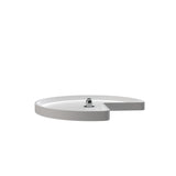 Rev-A-Shelf 28 in White Polymer Kidney Lazy Susan, Bottom-Mount Single Shelf