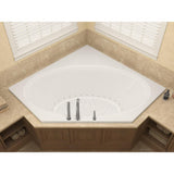 Mali 5 ft. Acrylic Corner Drop-in Air Bath Tub in White - Super Arbor