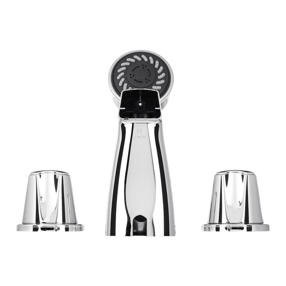 2-Handle 1-Spray Tub and Shower Faucet with Metal Knob Handles in Polished Chrome (Valve Included) - Super Arbor