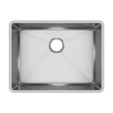 Crosstown Undermount Stainless Steel 32 in. Single Bowl Kitchen Sink with Center Drain