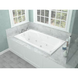 Coral 5 ft. Rectangular Drop-in Whirlpool Bathtub in White - Super Arbor