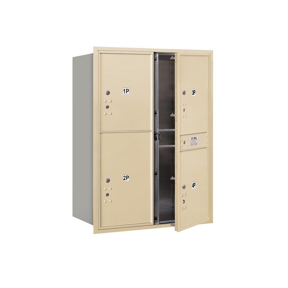 3700 Horizontal Series 3-Parcel Locker Recessed Mount Mailbox - Super Arbor