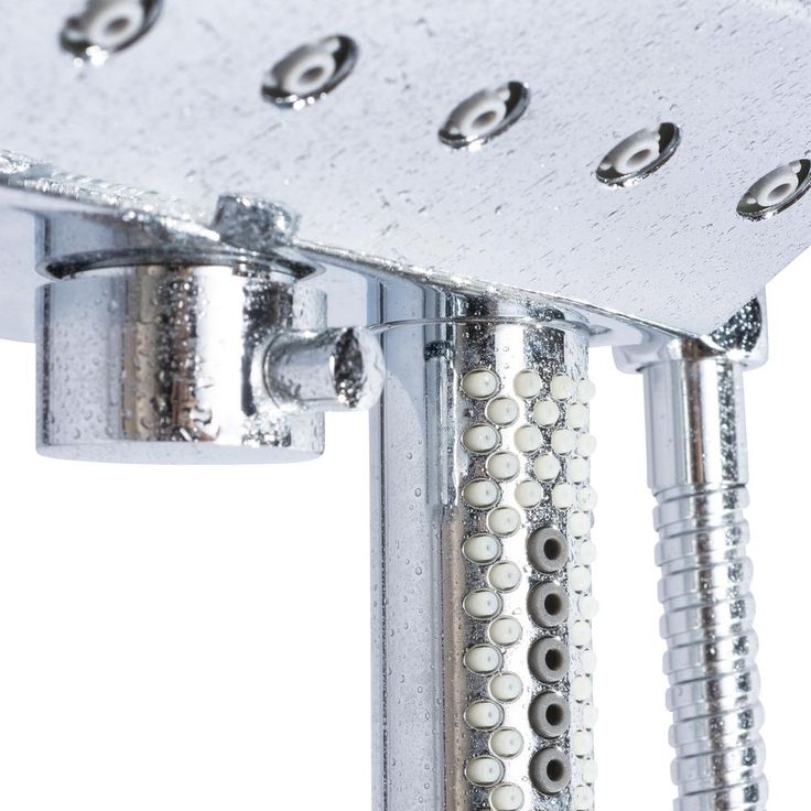 5-spray 12 in. Dual Shower Head and Handheld Shower Head with Body spray in Chrome
