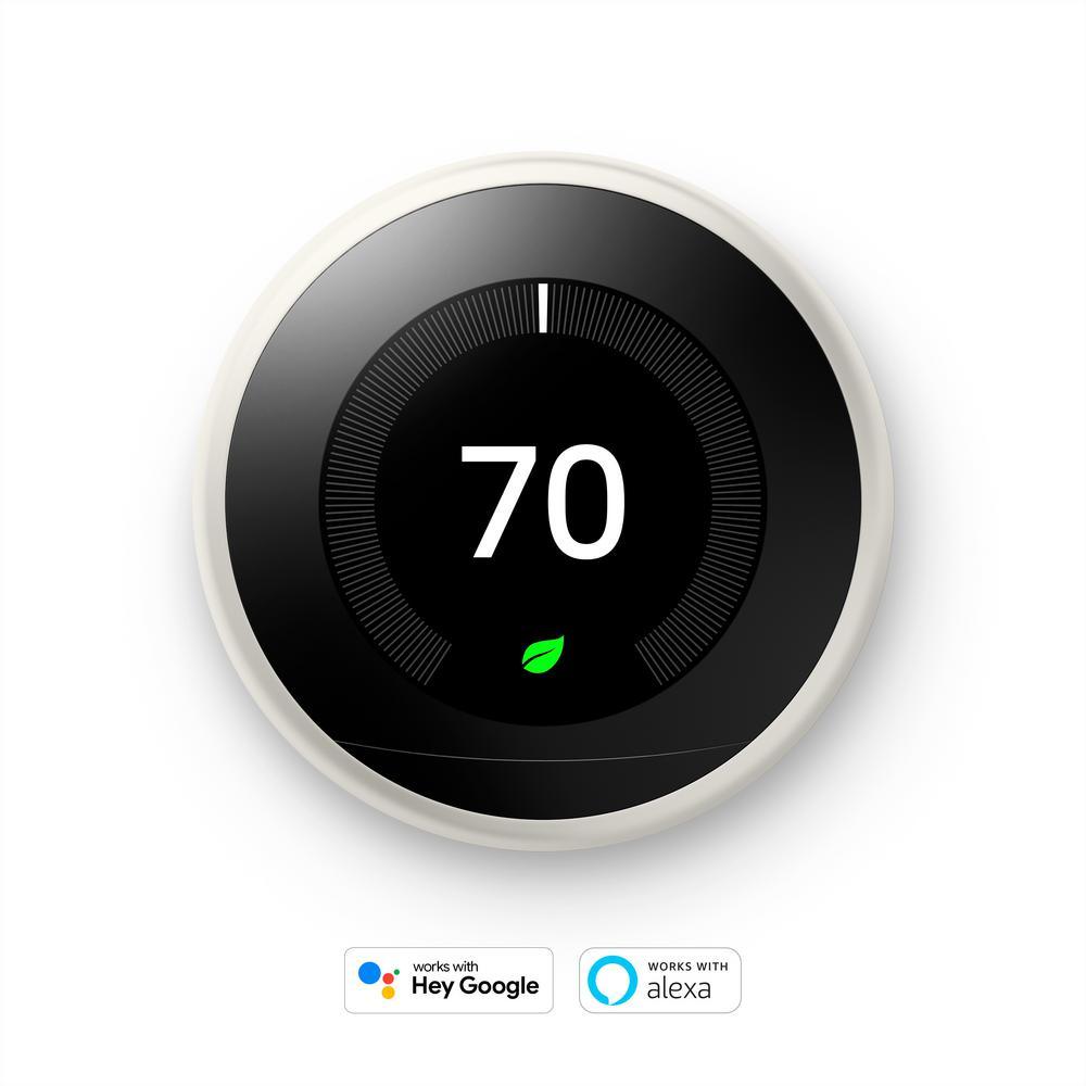 Nest Learning Thermostat 3rd Gen in White (2-Pack) - Super Arbor