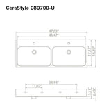 Nameeks Pinto Wall Mounted Bathroom Sink in White