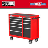 CRAFTSMAN 2000 Series 41-in W x 37.5-in H 10-Drawer Steel Rolling Tool Cabinet (Red)