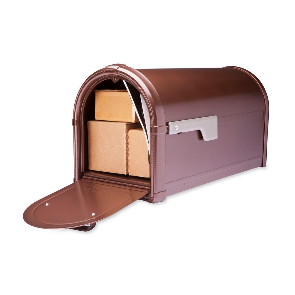 Hillsborough Post Mount Mailbox Copper - Super Arbor