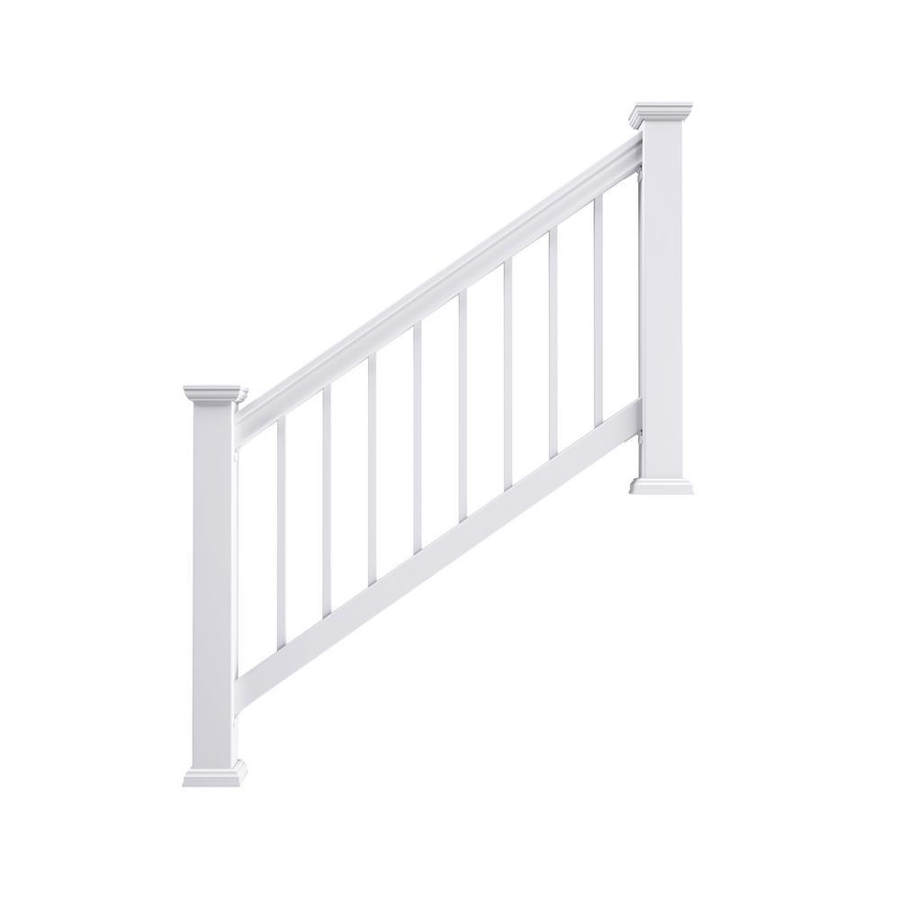 ArmorGuard Enclave 72 in. White Composite Stair Rail Kit - Super Arbor