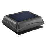 537 CFM Black Plastic Solar Powered Attic Fan with Built-in Screen - Super Arbor