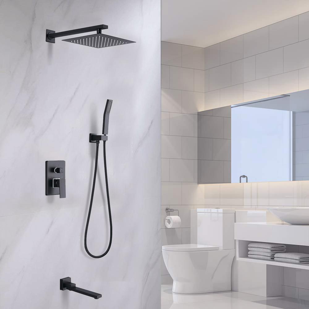Pressure Balanced Complete Shower System with Rough-in Valve - Super Arbor