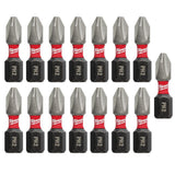 #2 Philips Shockwave 1 in. Impact Duty Steel Insert Bits (15-Pack)