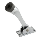 Solid Brass with Brushed Chrome Finish, Heavy Duty Door Holder