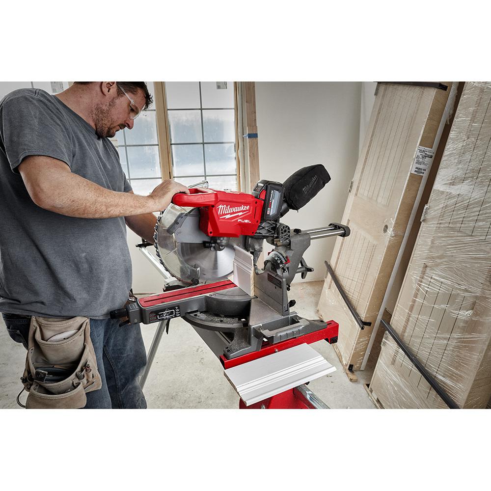 M18 FUEL 18-Volt Lithium-Ion Brushless 12 in. Cordless Dual Bevel Sliding Compound Miter Saw with Jig Saw