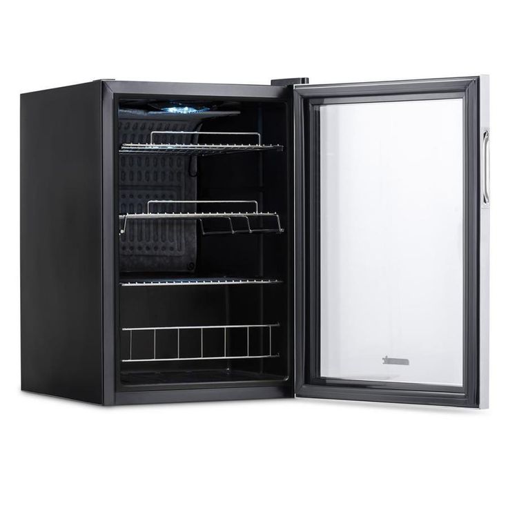 NewAir 90-Can Capacity (2.2-cu ft) Residential Stainless Steel/Black Freestanding Beverage Center