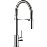 Trinsic Pro Single-Handle Pull-Down Sprayer Kitchen Faucet with Touch2O Technology and Spring Spout in Arctic Stainless - Super Arbor