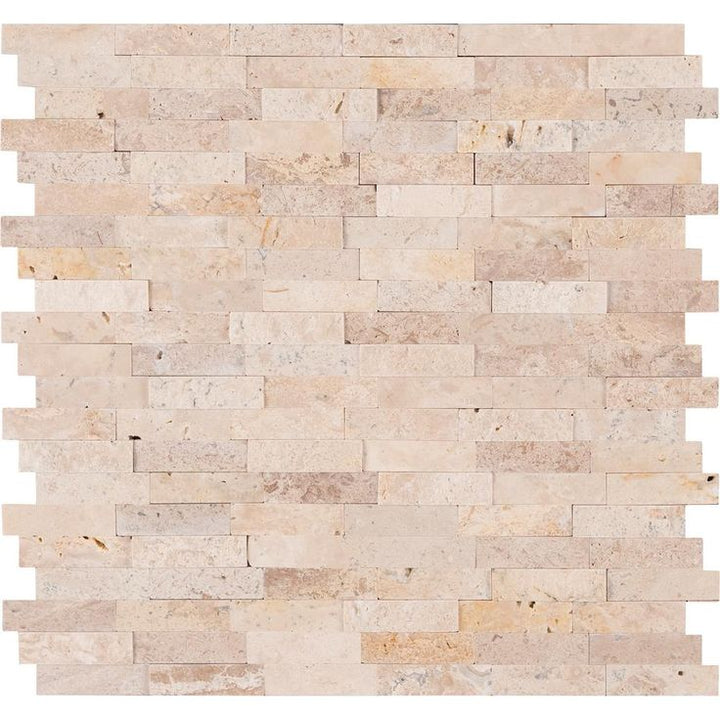 MSI Roman Beige Split Face Peel and Stick 12 in. x 12 in. x 6mm Travertine Mesh-Mounted Mosaic Tile (15 sq. ft. / case)