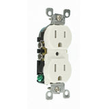 15 Amp Weather and Tamper Resistant Duplex Outlet, White - Super Arbor